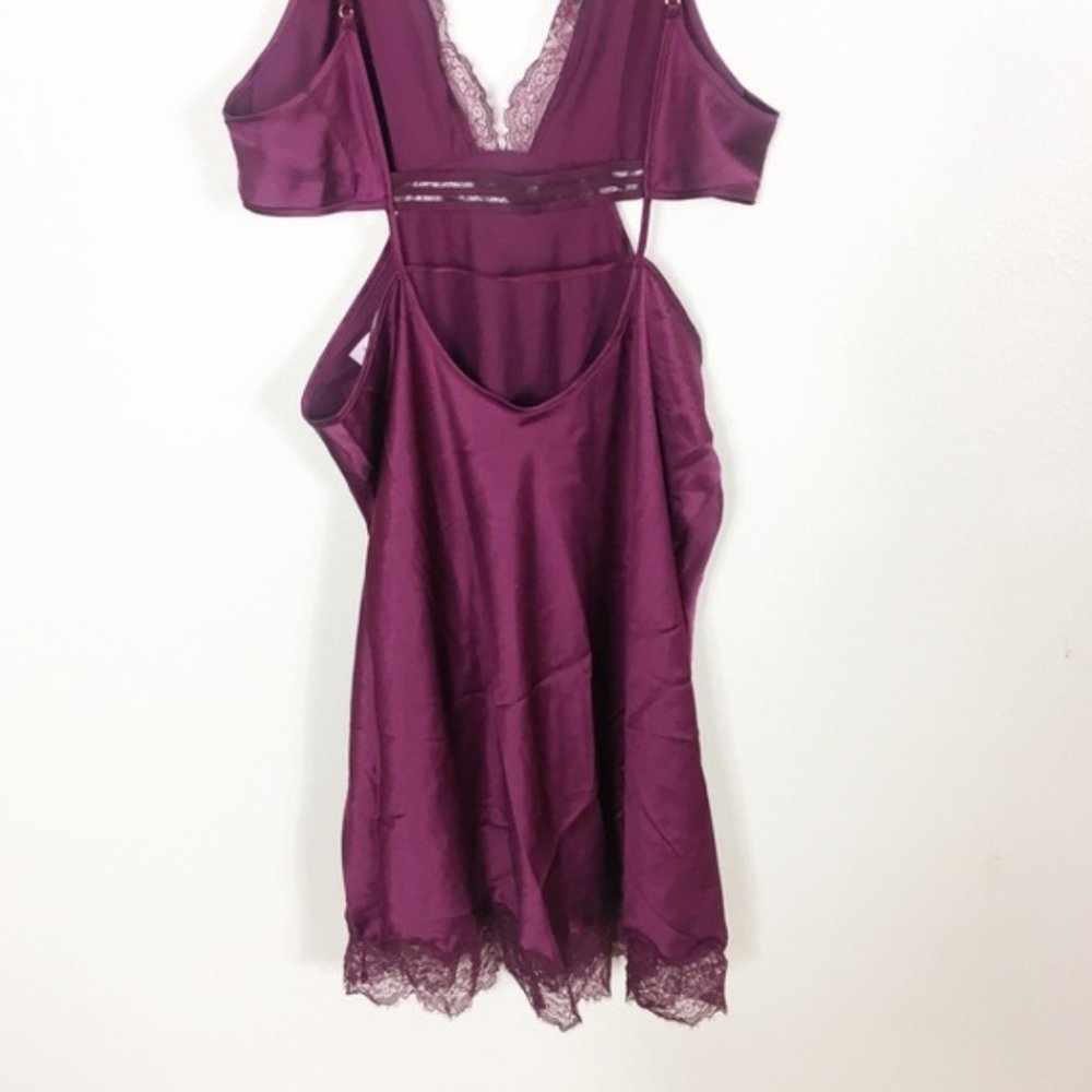Victoria’s Secret Maroon Satin Lingerie Dress - Picture 7 of 10